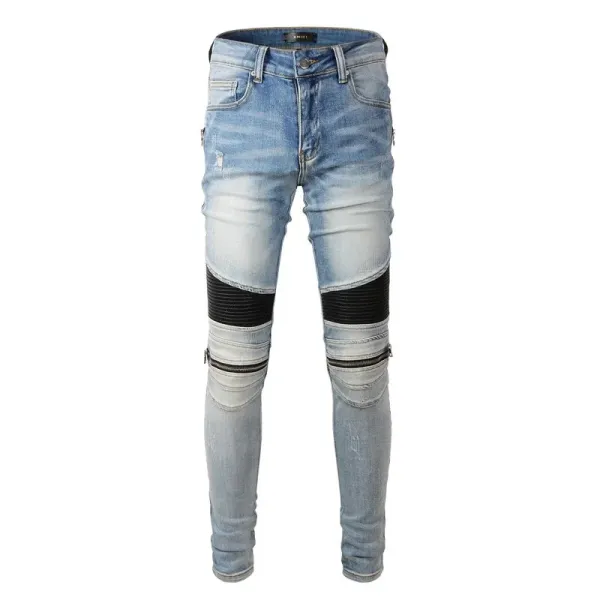 Amiri Distressed Patchwork Black Jeans - 15
