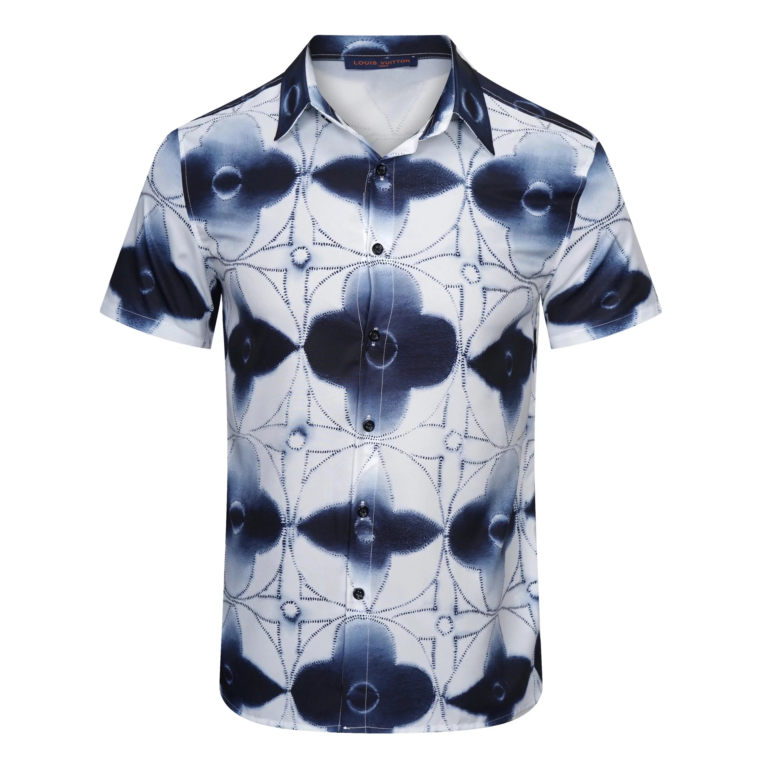 Design Louis Vuitton Logo Print White T-Shirt and Shorts Set Sets - 30