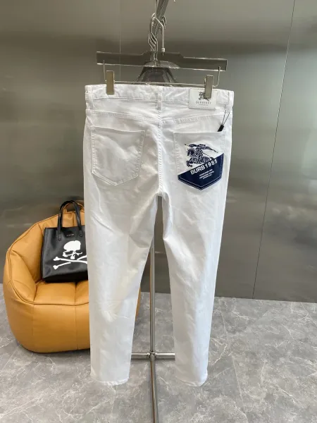 Burberry Logo-Embroidered Straight-Leg Denim Jeans - 15