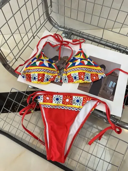 Dolce & Gabbana Logo Band Bralette and Brief Set White Underwear - 15