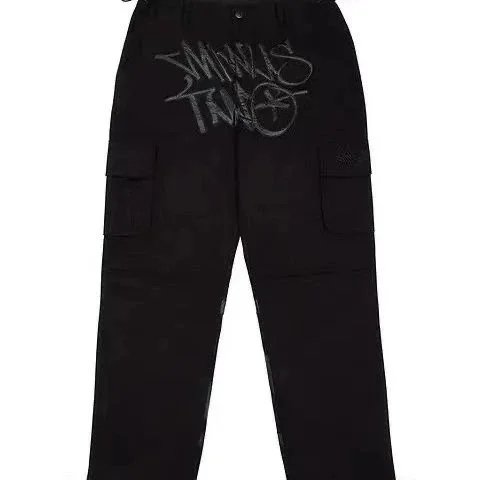 Stussy Cargo Pants Burgundy with Global Logo Print - 11
