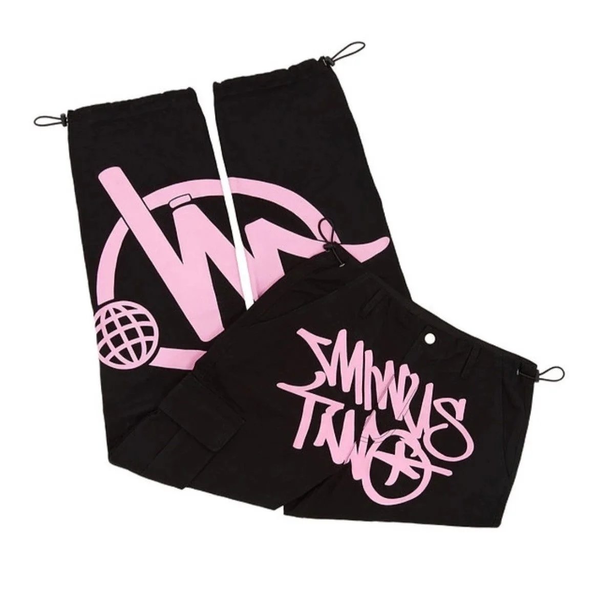 Stussy Cargo Pants Burgundy with Global Logo Print - 6