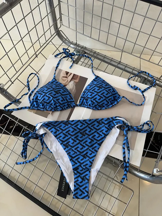 Versace Swimwear Triangle Tie-Side Bikini Set product detail image 46