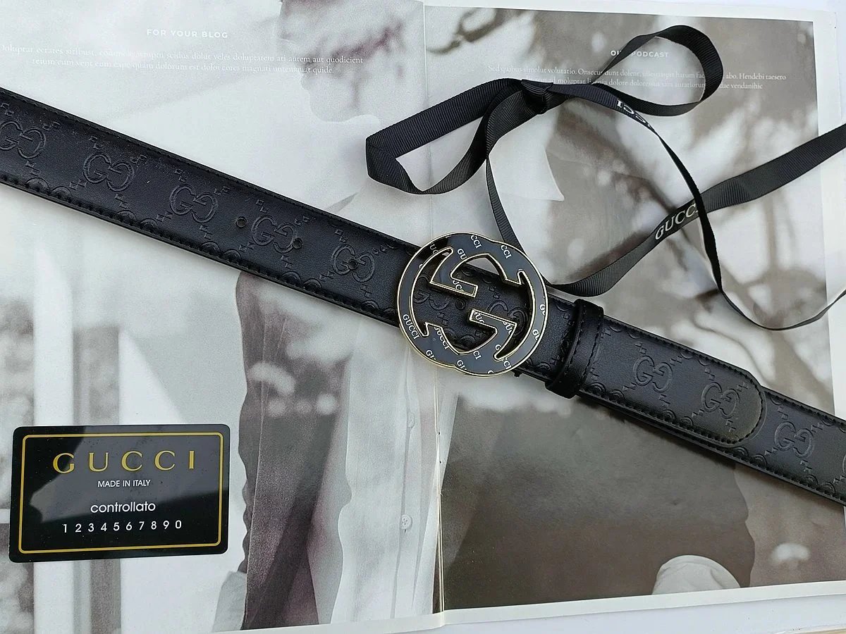 Gucci Marmont Double G Buckle Leather Belt Black - 8