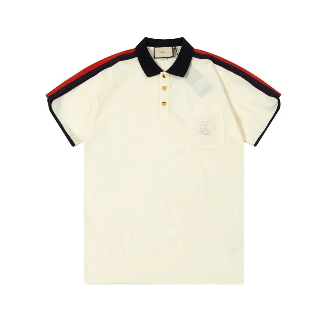 Gucci Pineapple Embroidered Polo Orange Polo Shirt - 7