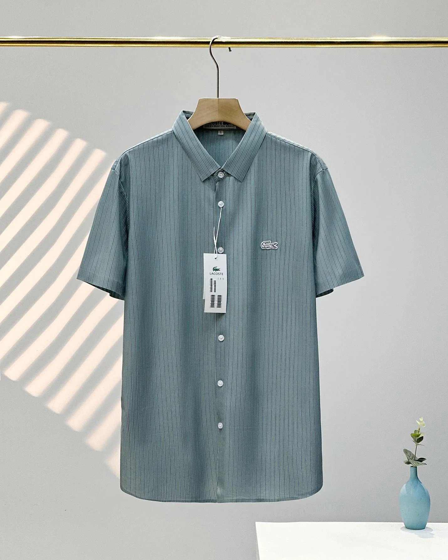 Lacoste Classic Plaid Shirt Navy Blue Shirt - 6