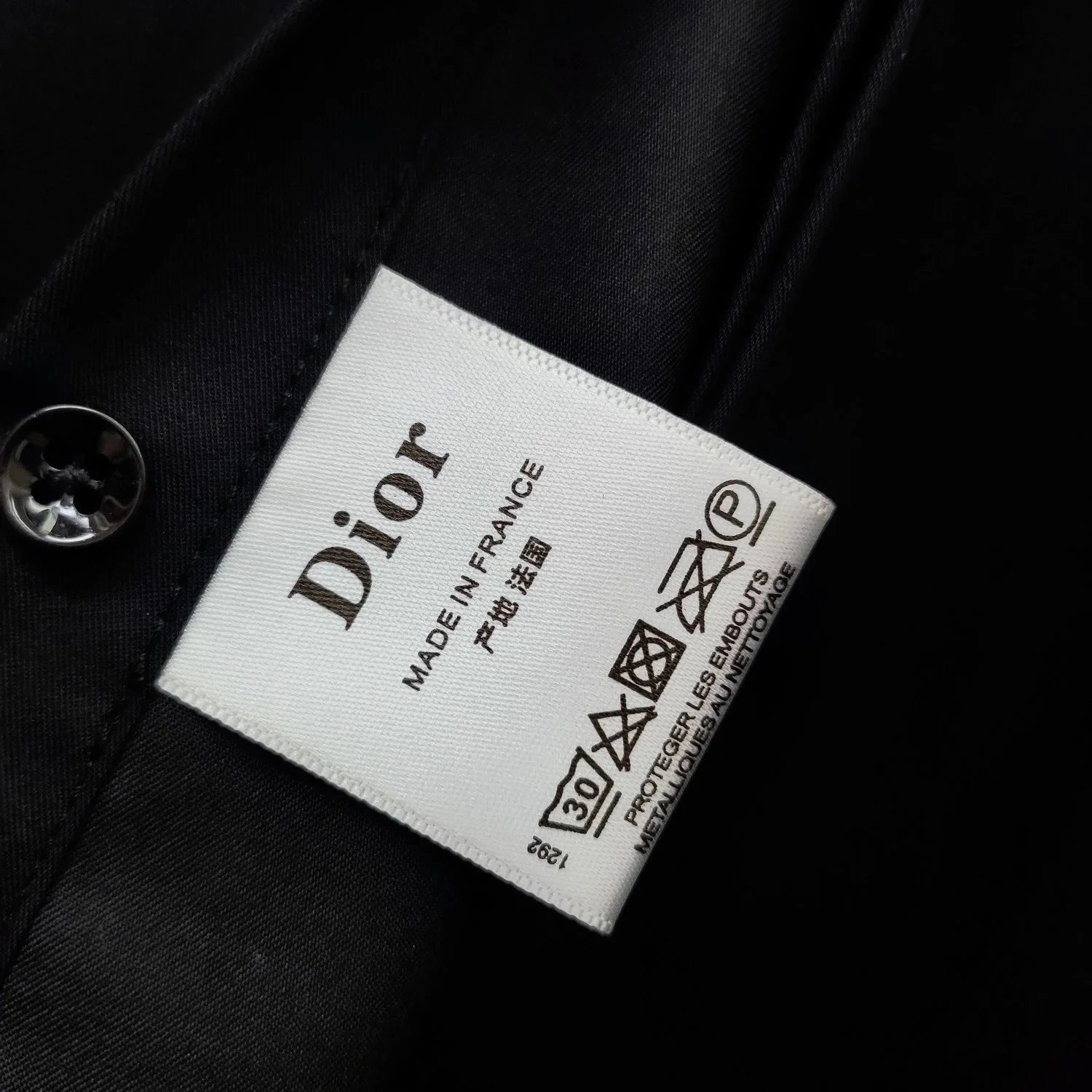 Dior Black Shirt with Turtle Brooch - 16