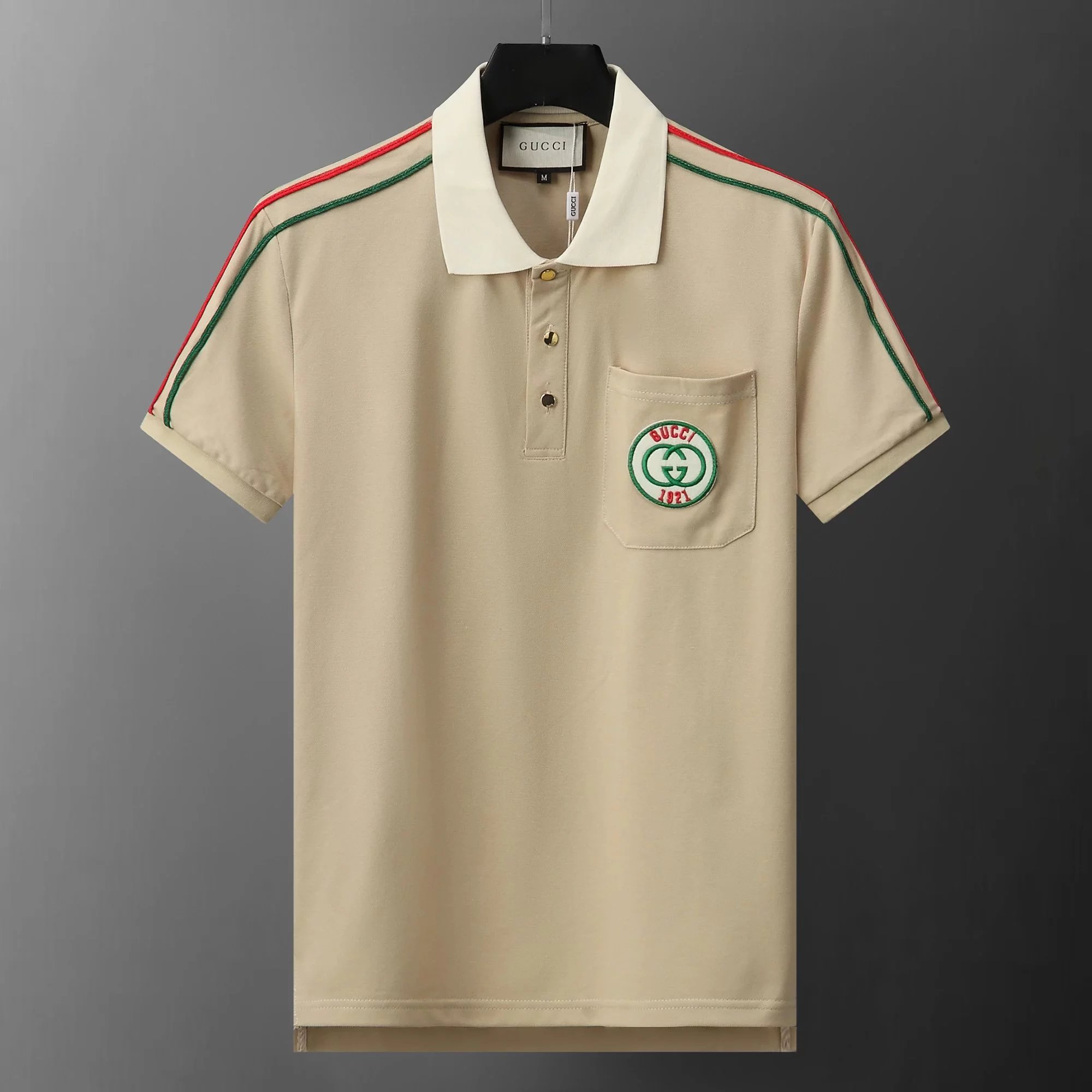 Gucci Pineapple Embroidered Polo Orange Polo Shirt - 20