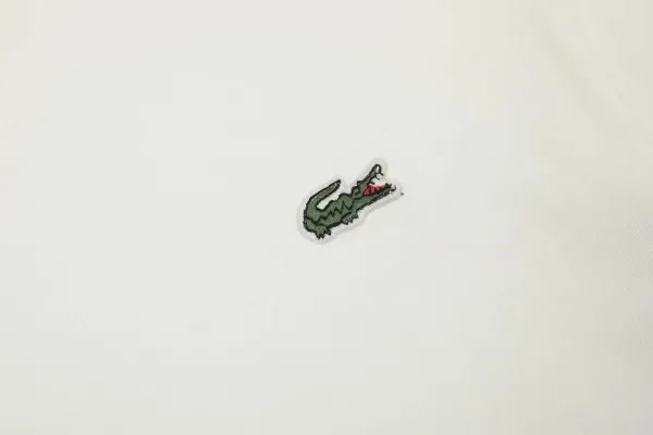 Lacoste Classic Crocodile Logo White T-Shirt - 7