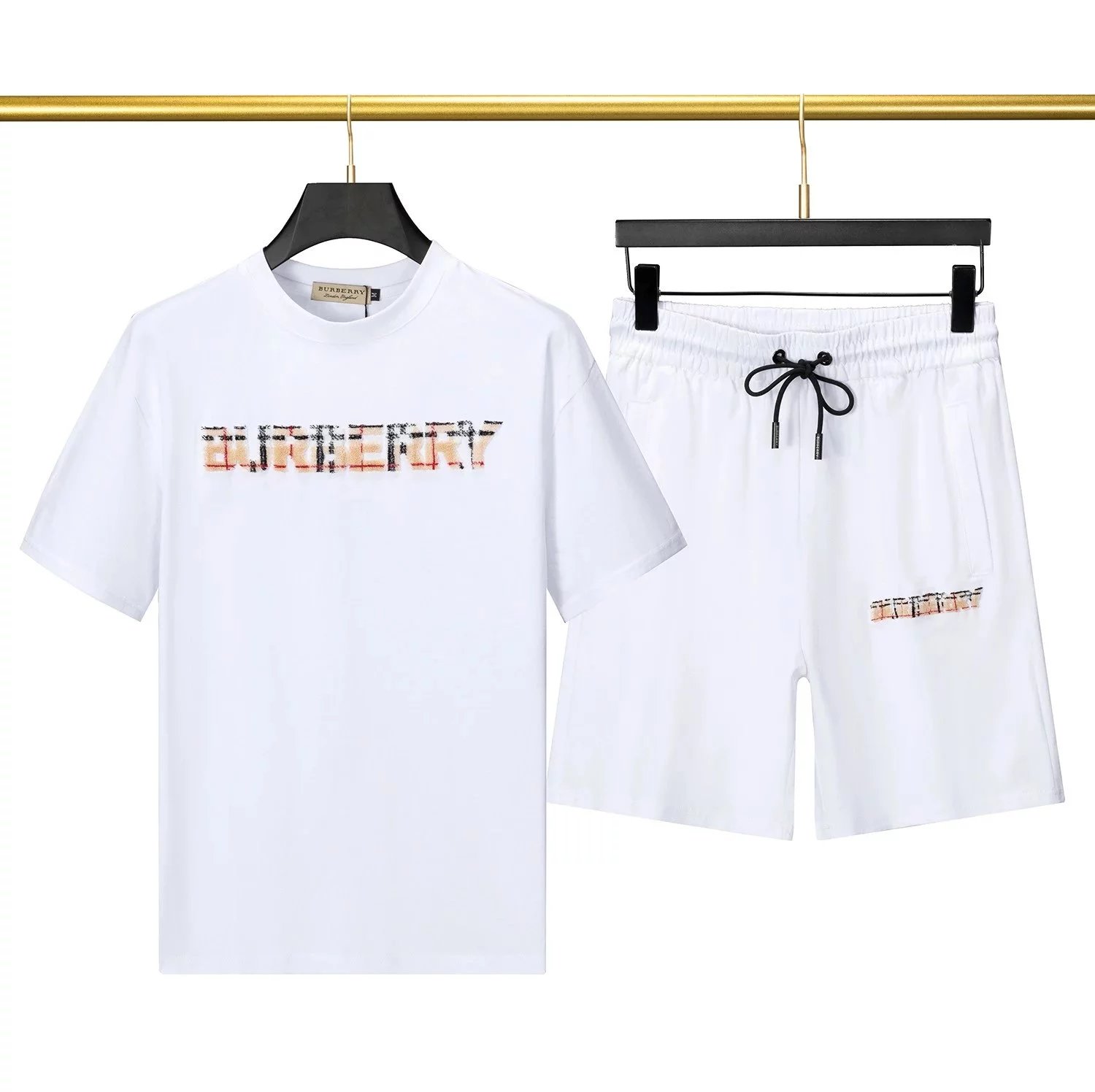 Burberry Check Print Short-Sleeve Shirt and Shorts Set Multicolor - 12