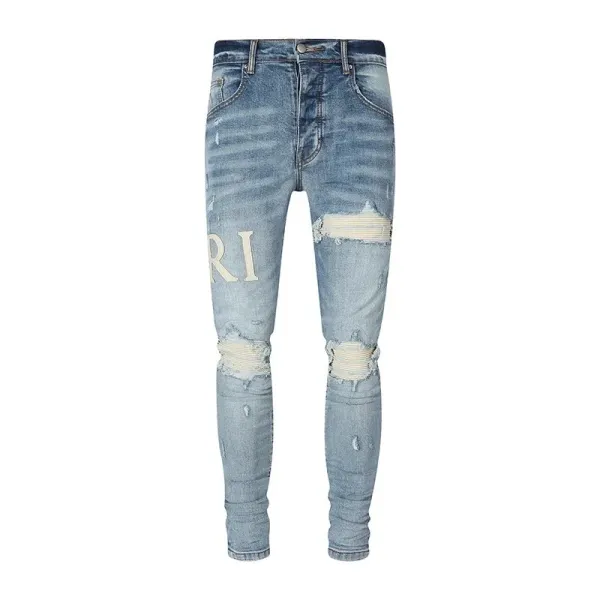 Amiri Distressed Skull Print Black Jeans - 21
