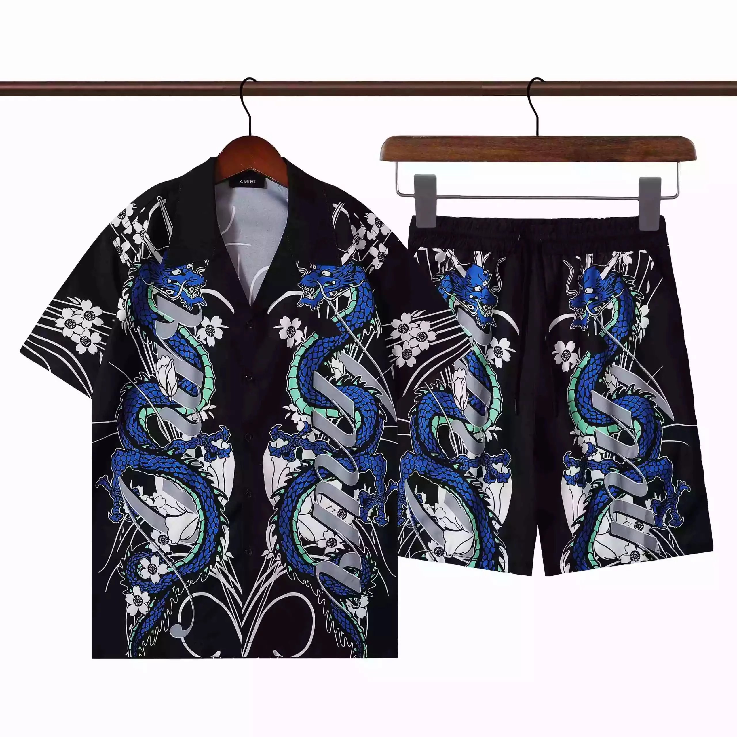 Design Dragon Print Swim Shorts Black - 34