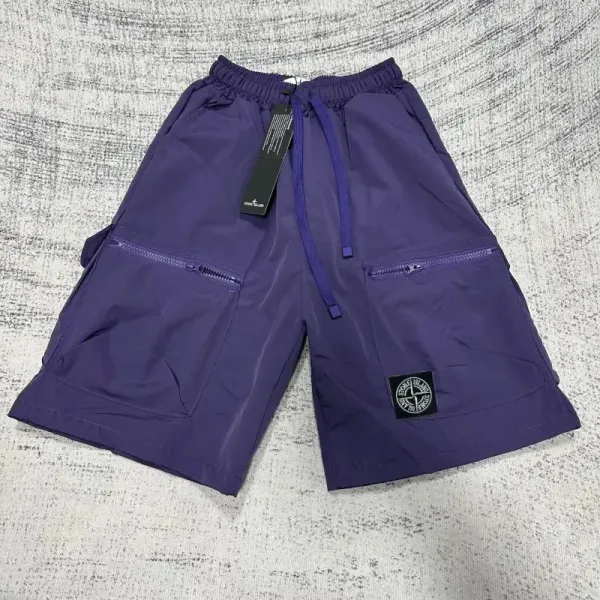 Stone Island Shadow Project Cargo Shorts Purple - 1
