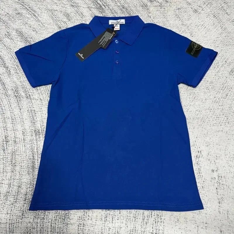 Stone Island Shirt Patch Logo Blue