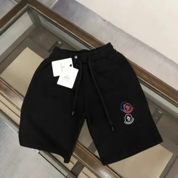 Moncler Logo-Print Heather Gray Shorts - 8