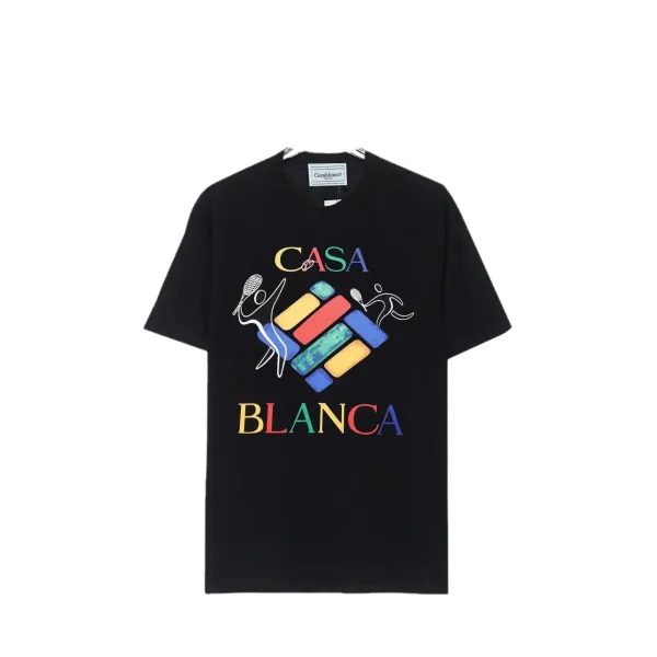 Casablanca Joy Stork Print White T-Shirt - 10