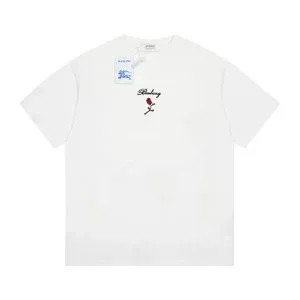 Burberry Blazing Rose Embroidered T-Shirt White - 1