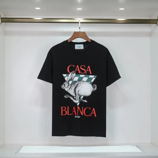 Casablanca Joy Stork Print White T-Shirt - 11