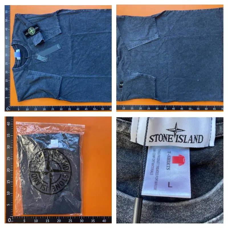 Stone Island Oversized Washed Blue T-Shirt - 4