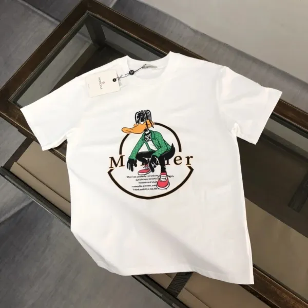 Moncler Logo Print White T-Shirt - 21