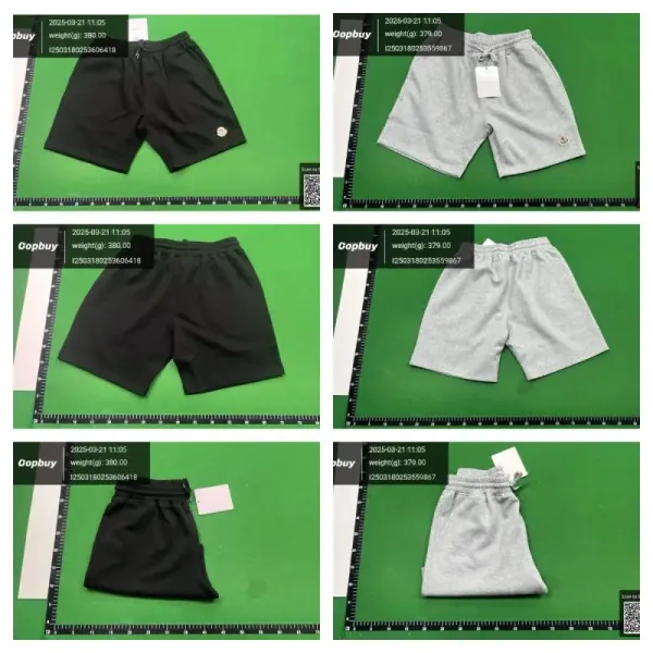 Moncler Logo-Print Heather Gray Shorts - 3