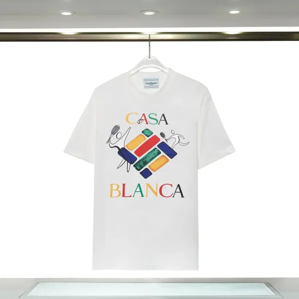 Casablanca Joy Stork Print White T-Shirt - 9