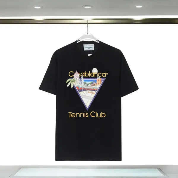 Casablanca Tennis Club Black Graphic T-Shirt - 1