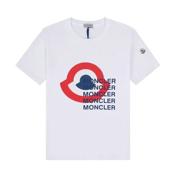 Moncler Logo Print White T-Shirt - 15