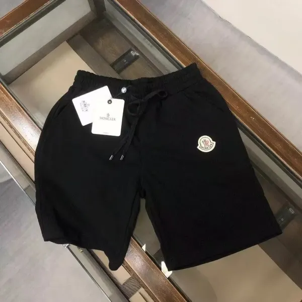 Moncler Logo-Print Heather Gray Shorts - 6