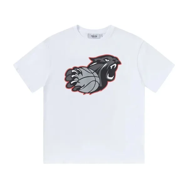 Toucstar Panther Basketball Graphic T-Shirt White - 1