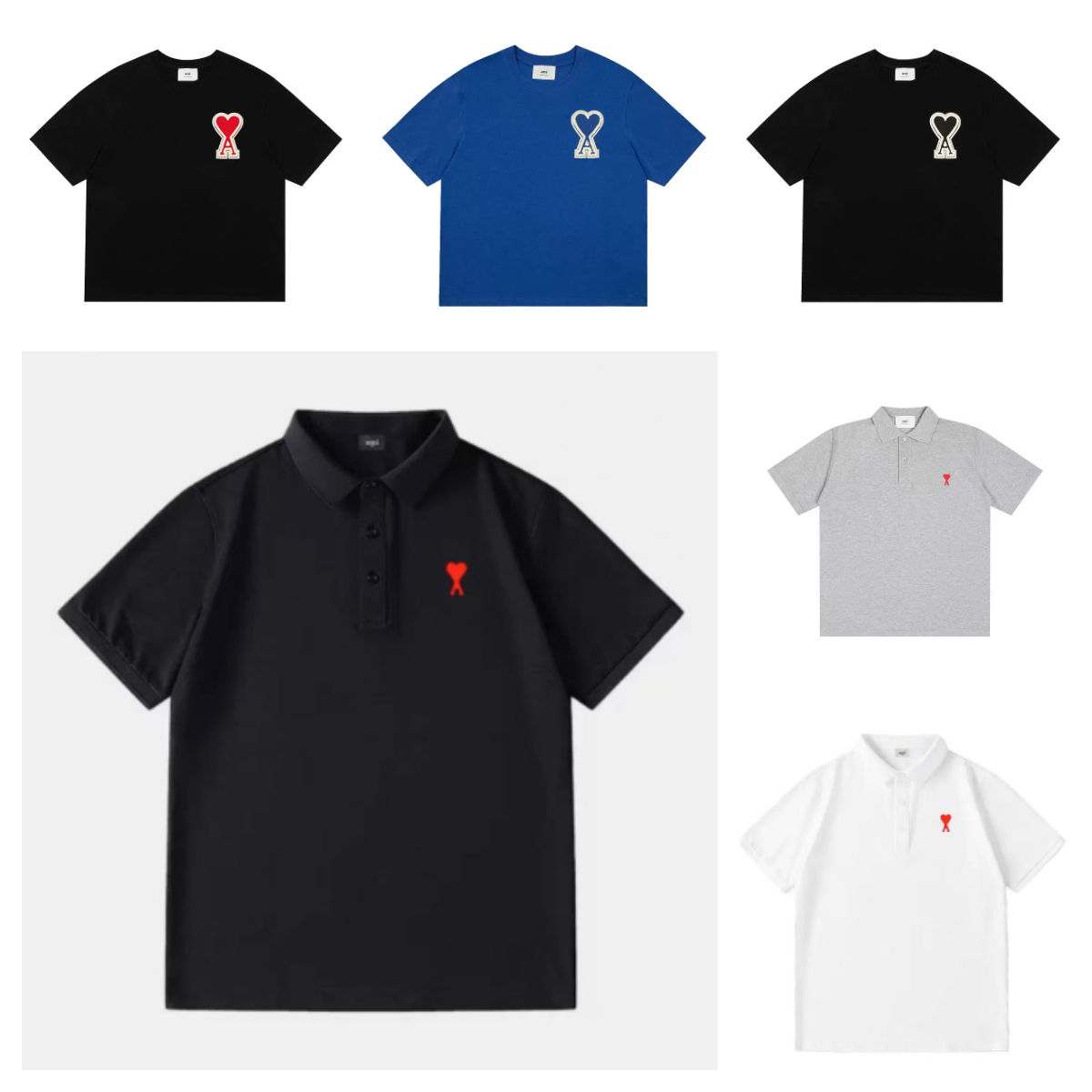 Ami Paris Heart Logo T-Shirt &