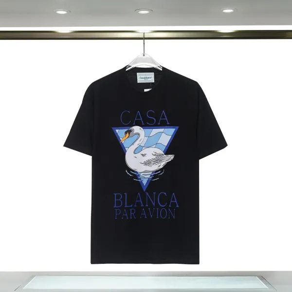 Casablanca Joy Stork Print White T-Shirt - 7