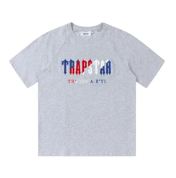 Trapstar Bold Logo Graphic T-Shirt Gray - 1
