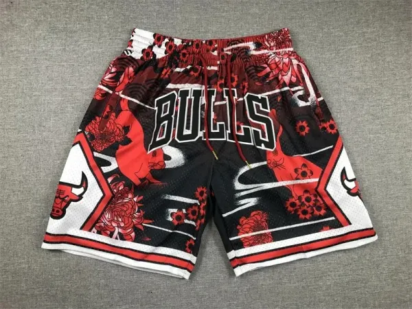Chicago Bulls NBA Mesh Shorts Green/Red - 16