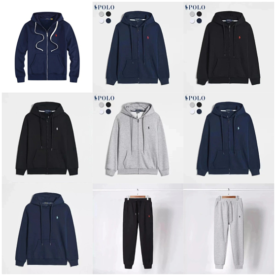 JJJ23 Zip-up Pullover Embroidered Hoodie & Sweatpants TOPWhats+86 18150441086