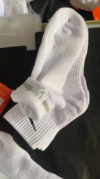 Nike Elite Crew NBA White Red Socks - 5