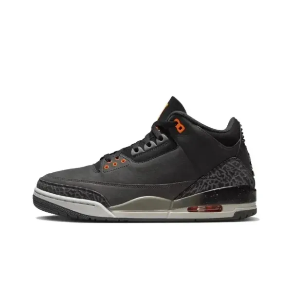 Air Jordan 3 Retro Black Orange Sneakers - 1
