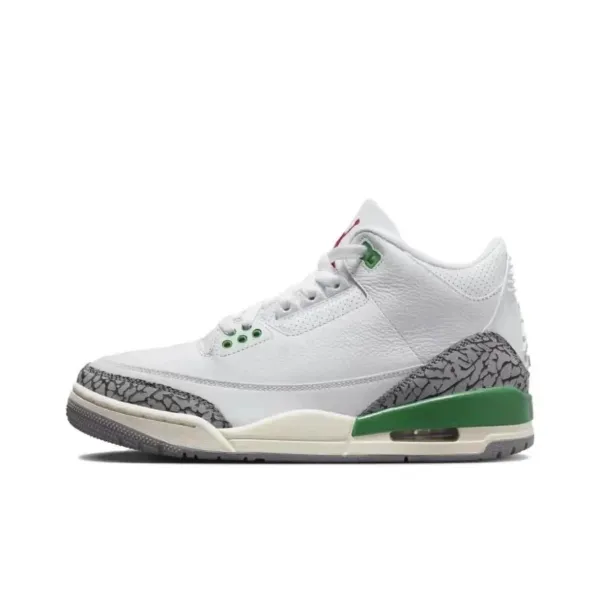 Air Jordan 3 White Cement Green Sneakers - 1