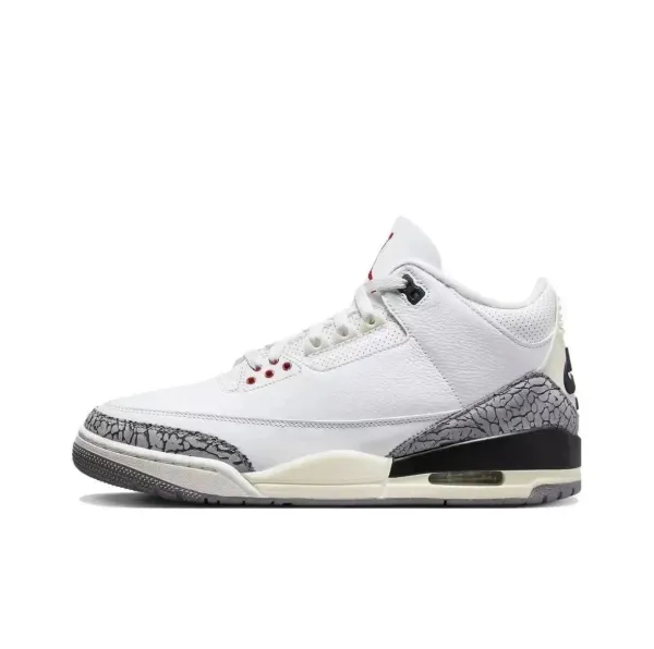 Air Jordan 3 Retro White Cement Grey Sneakers - 12