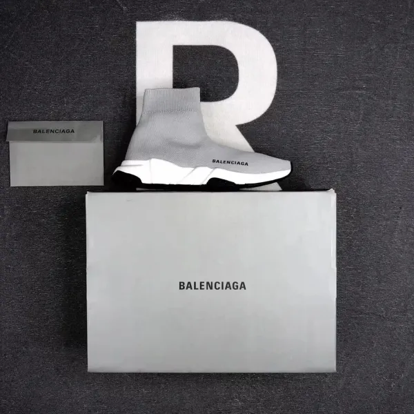 Balenciaga Speed Trainer Black White Green Sneakers - 7