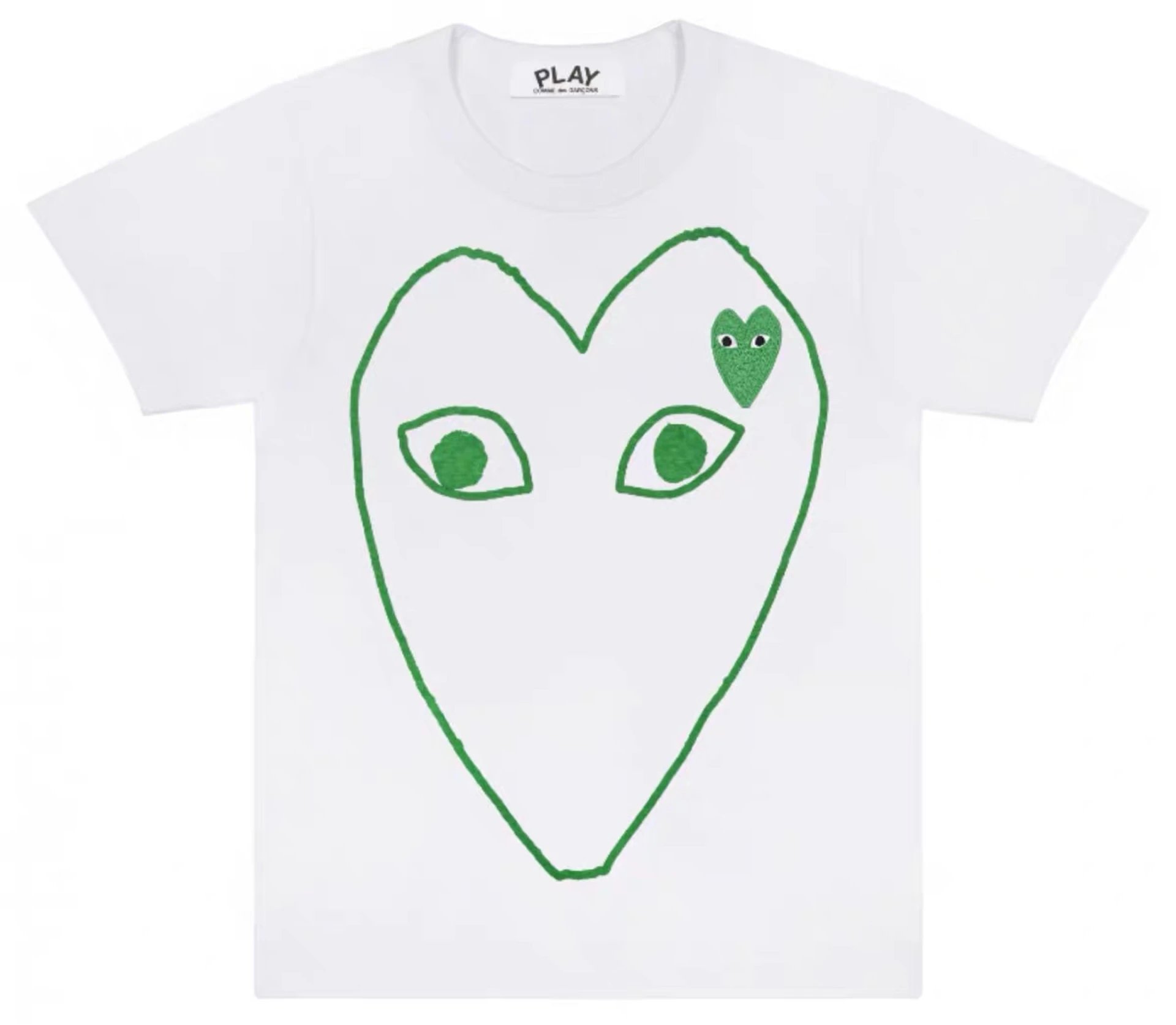 Green Outline with Green Heart