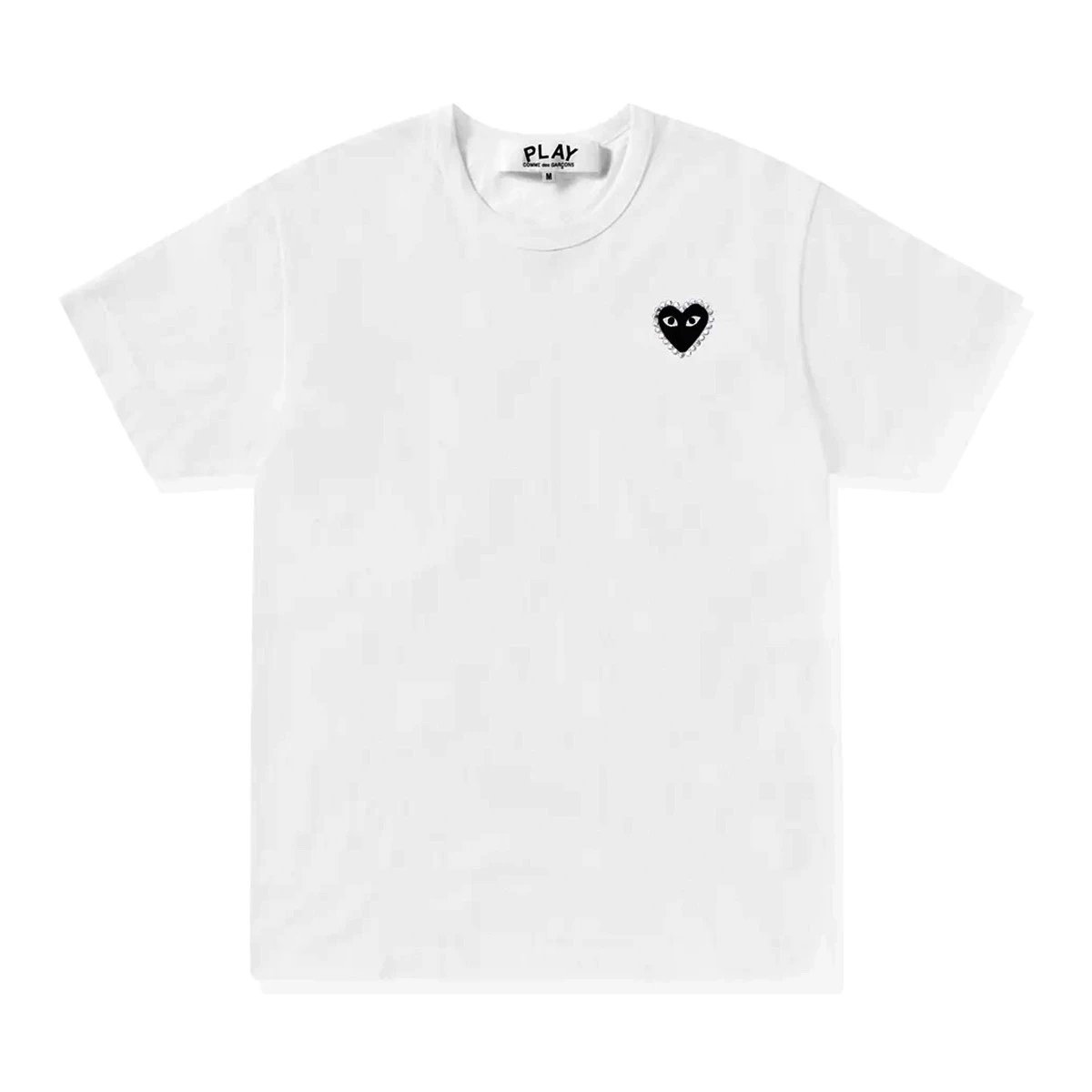 White with Classic Black Heart
