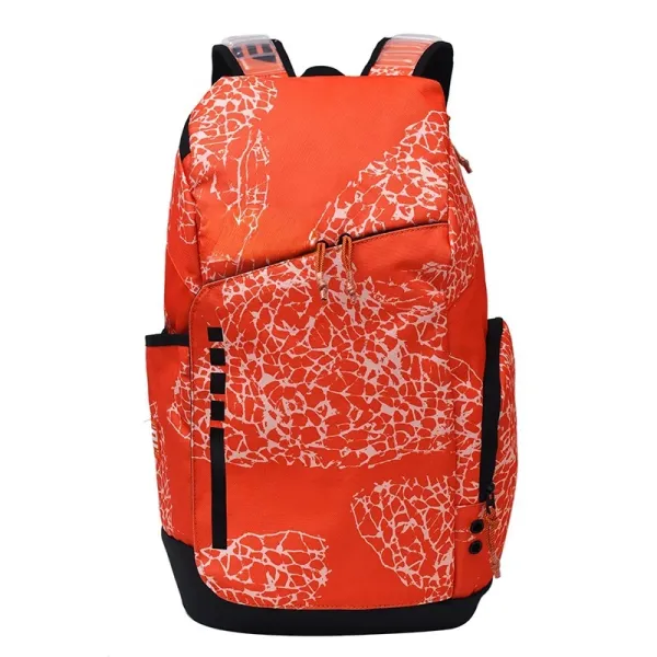 Design Cracked Pattern Orange Backpack - 1