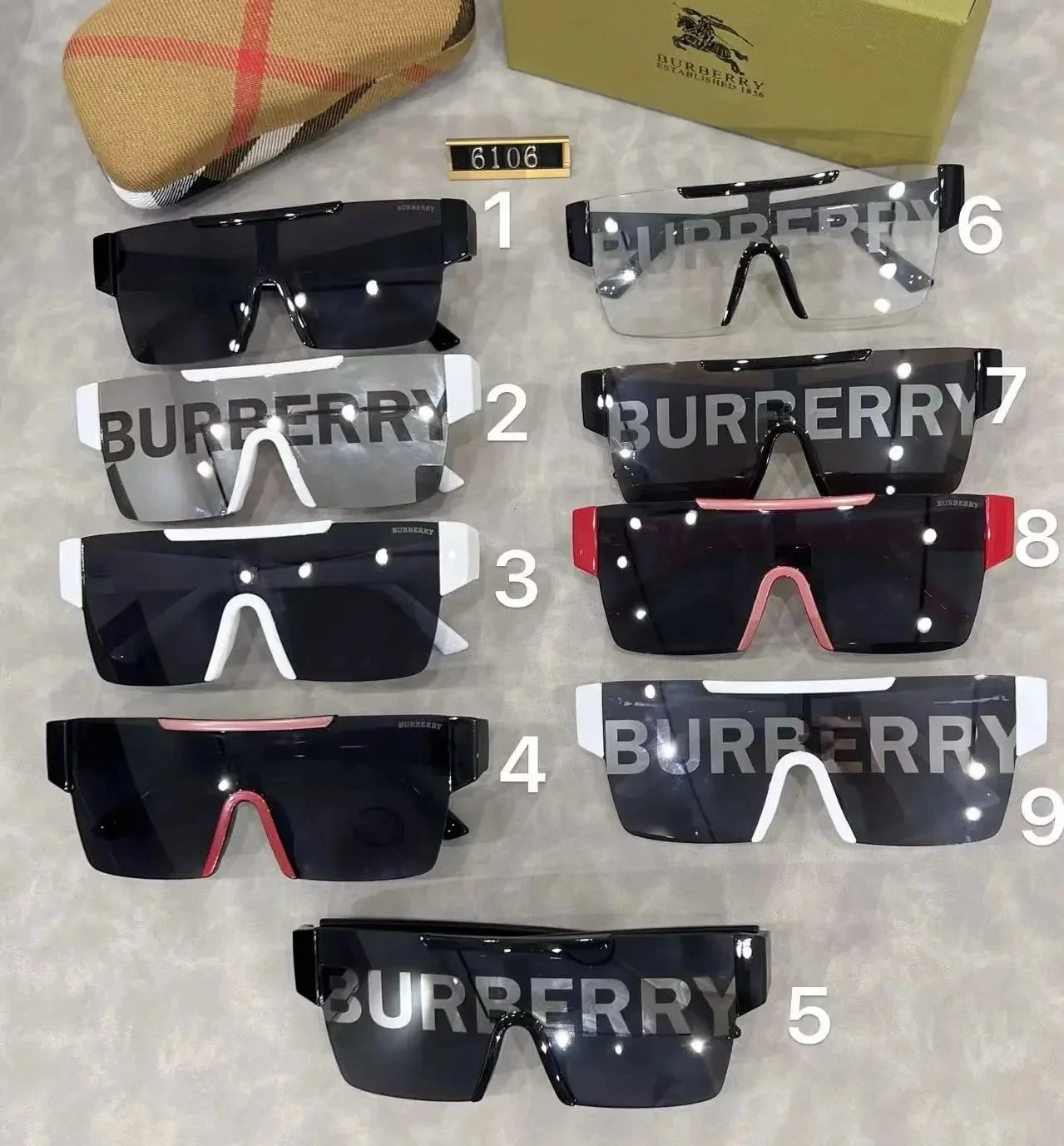 Burberry Eyewear Logo shield sunglasses and optical frames — Burberry/Order note code
