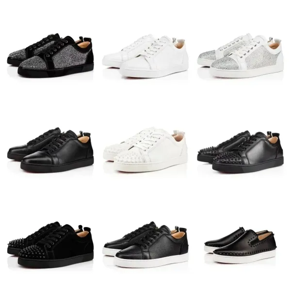 Christian Louboutin Louis Junior Spikes Denim Print Sneakers - 24
