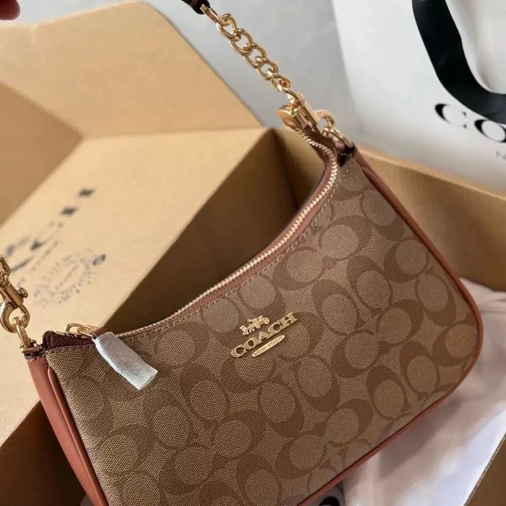 Coach Shoulder Bags Teri 25 chain bag — presbyter brown aircraft box