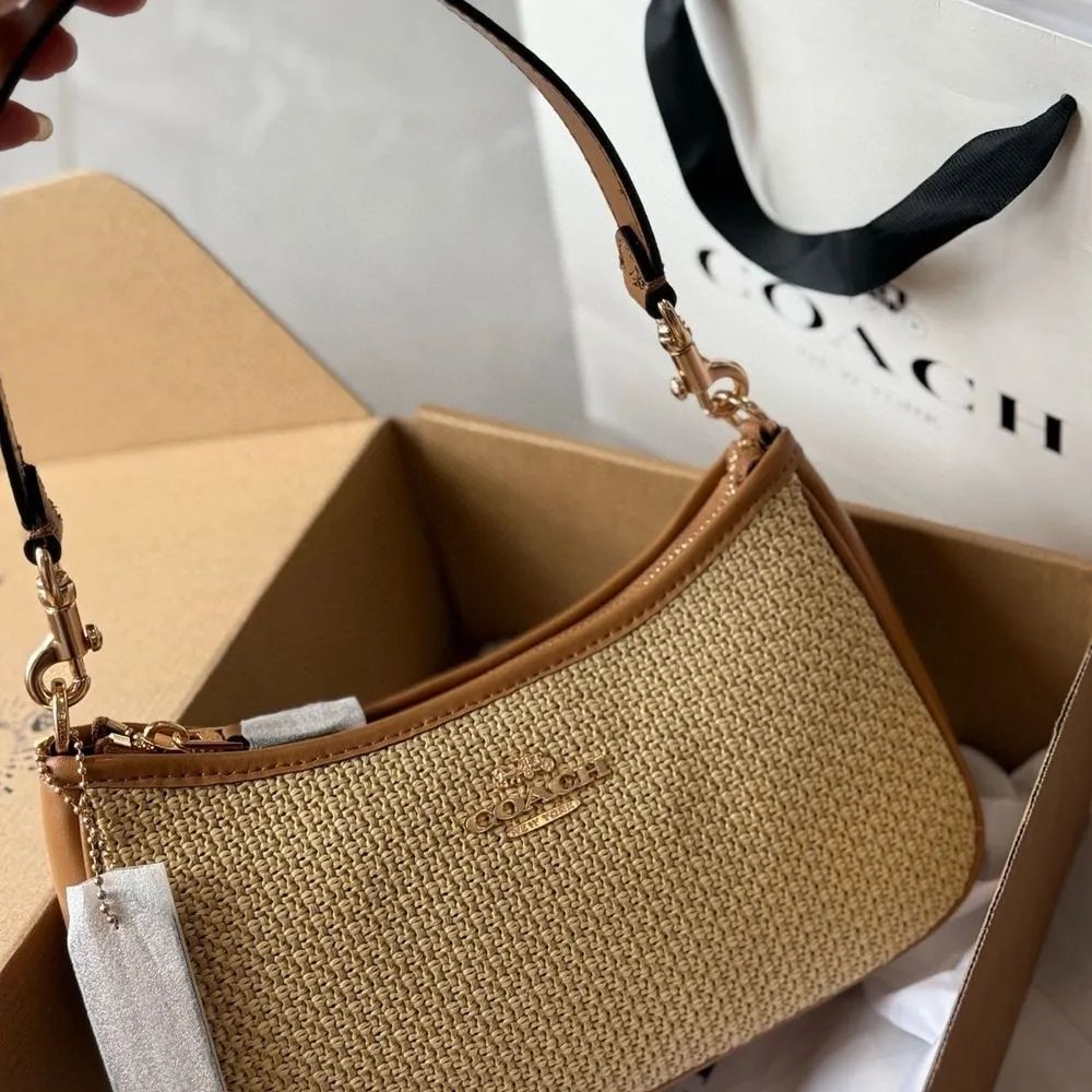 Coach Shoulder Bags Teri 25 chain bag — Woven brown airplane box