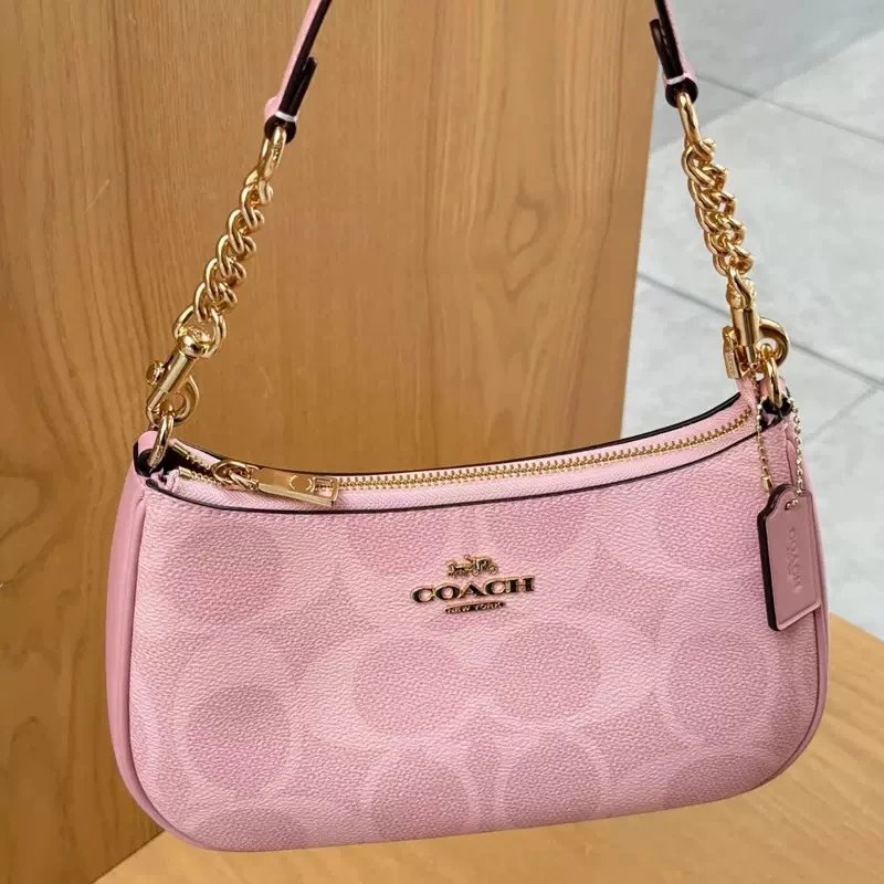 Coach Shoulder Bags Teri 25 chain bag — Big C Pink aircraft box