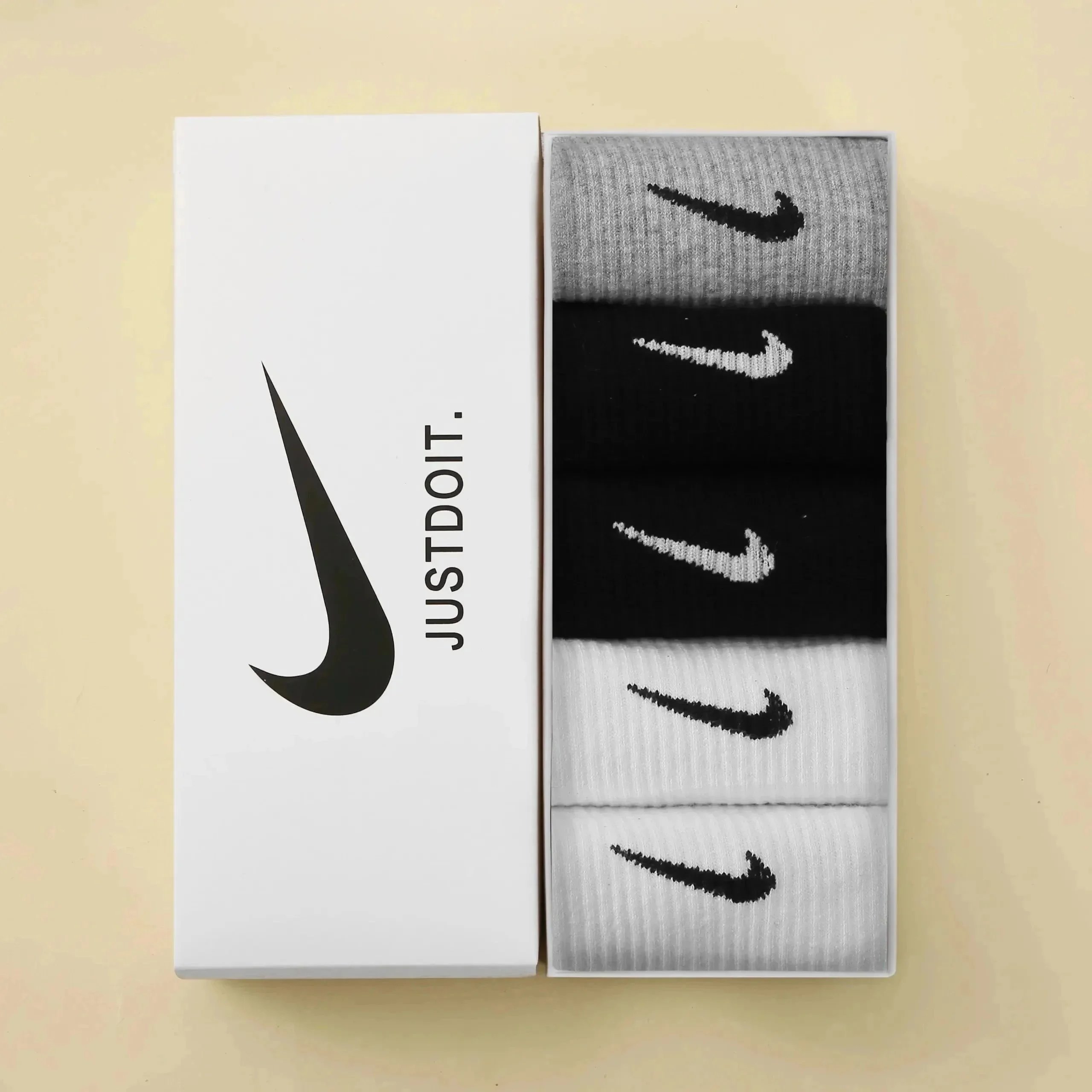 5 pairs【2black+2white+1grey)*Top quality