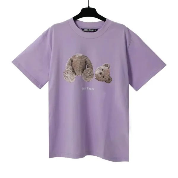 Palm Angels Teddy Bear Graphic Lavender T-Shirt - 1